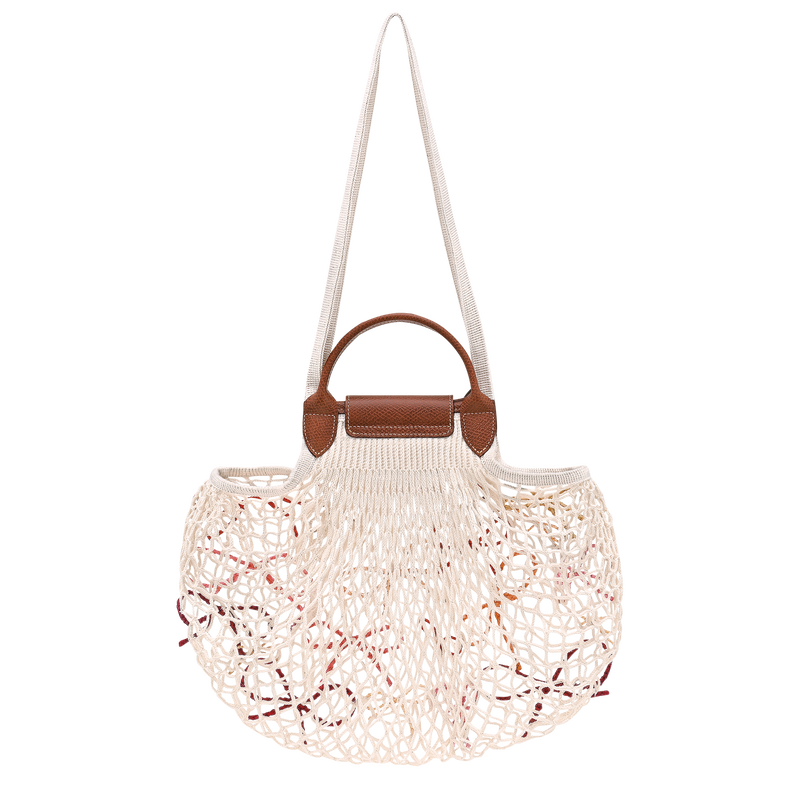 Le Pliage Collection L Mesh bag , Ecru - Canvas  - View 4 of  4