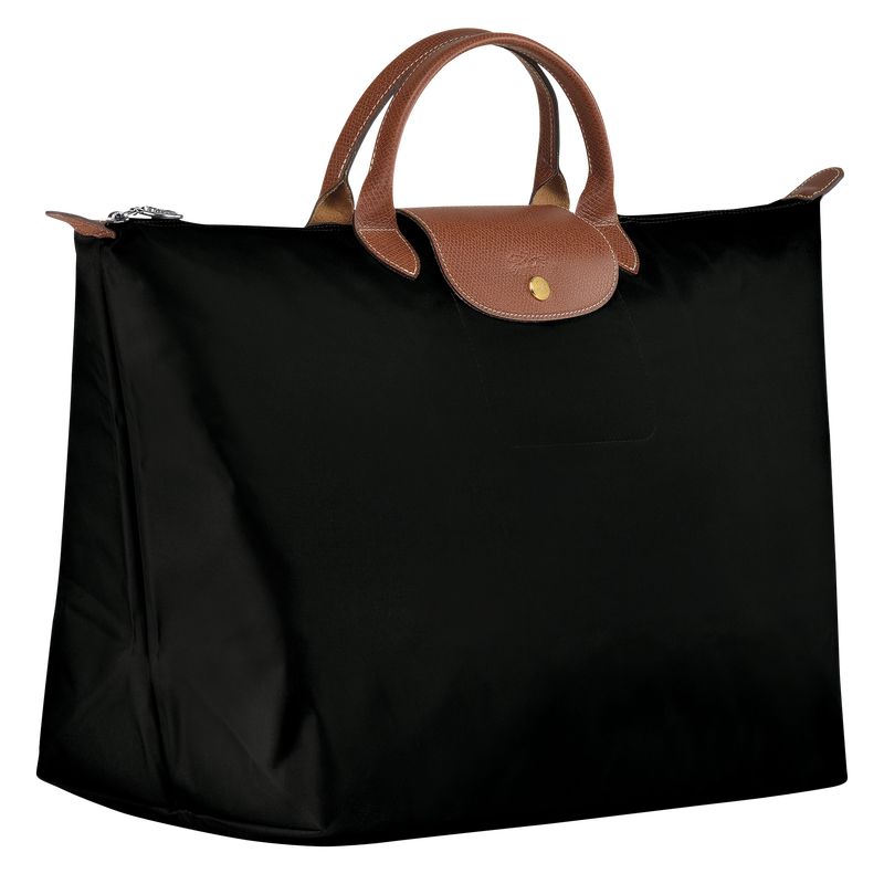 Le Pliage Original L 旅行包 , 黑色 - 再生帆布  - 查看 3 6