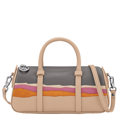 Caroline H&eacute;lain x Longchamp S Handbag , Beige - Leather