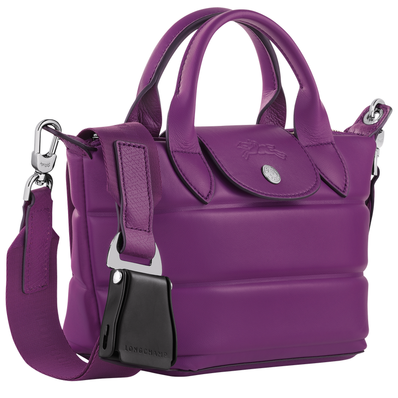 Le Pliage Xtra XS Handbag , Violet - Leather  - View 3 of  6