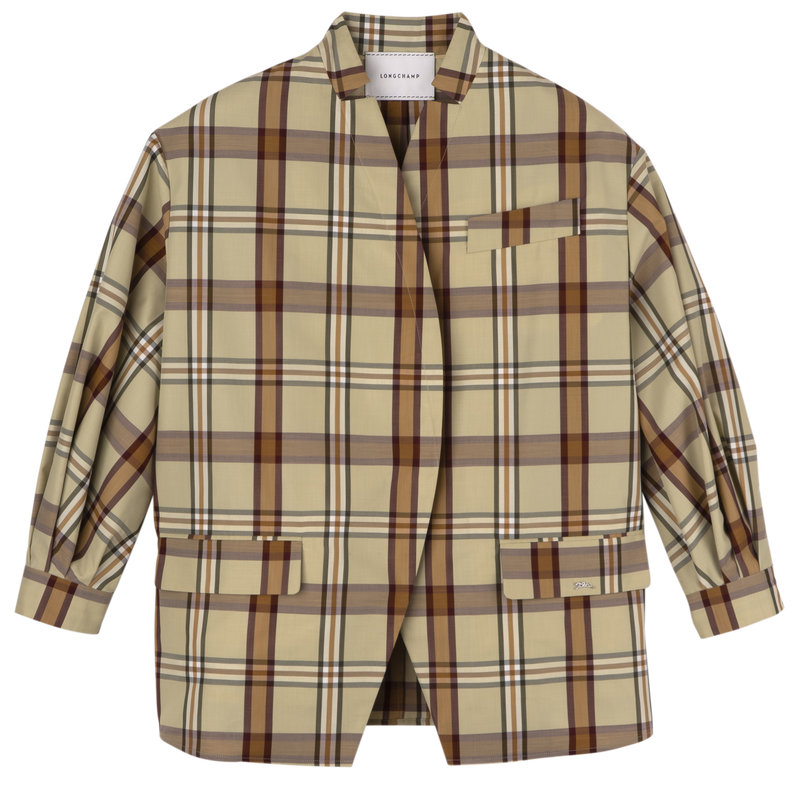 和服式夹克 , 开心果绿 - 科技塔夫绸  - 查看 1 5