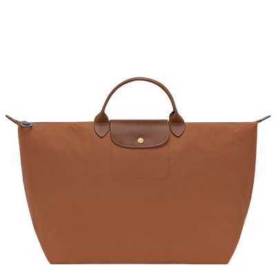 Le Pliage Original L 旅行包 , 干邑色 - 再生帆布