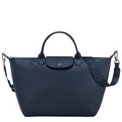 Le Pliage Xtra L Handbag , Navy - Leather