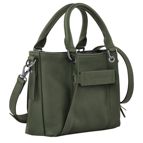 Longchamp 3D S Handbag , Khaki - Leather - View 3 of  5