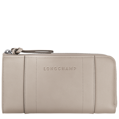 Longchamp 3D Zip around wallet , Clay - Leather