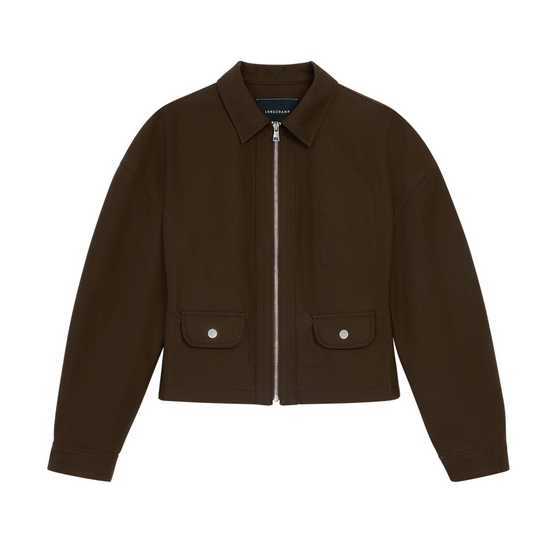 Jacket , Mocha - Double-face gabardine  - View 1 of  5