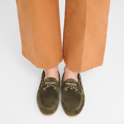 Longboat Loafer , Olive - Leather