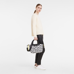 Le Pliage LGP S 手提包 , 黑/白色 - 帆布