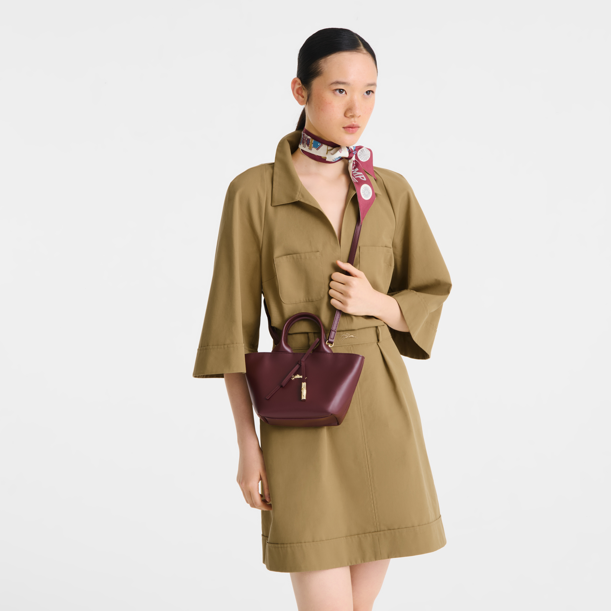 Le Roseau 手提包 XS, 勃艮第色