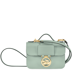 Box-Trot XS Crossbody bag , Green-gray - Leather