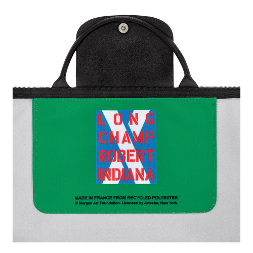 Longchamp x Robert Indiana 旅行包 , 红色 - 帆布 - 查看 5 6