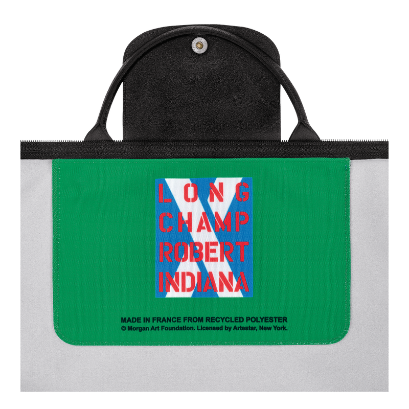 Longchamp x Robert Indiana 旅行包 , 红色 - 帆布  - 查看 5 6