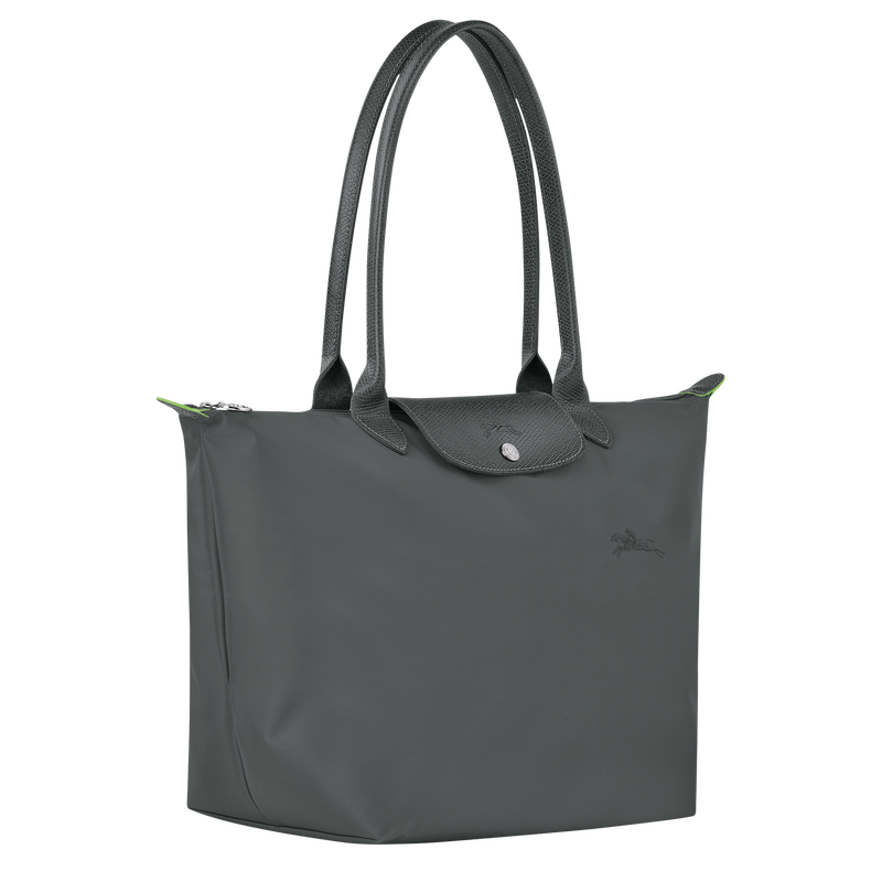 Le Pliage Green L Tote bag , Graphite - Recycled canvas  - View 3 of  6
