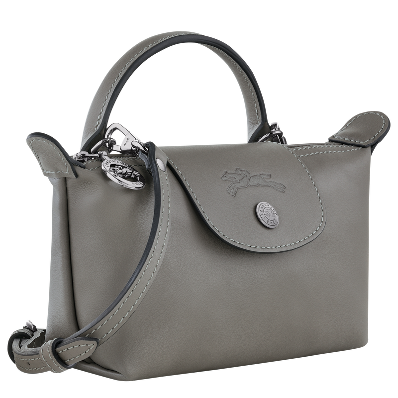 Le Pliage Xtra XS Pouch , Turtledove - Leather  - View 3 of  6