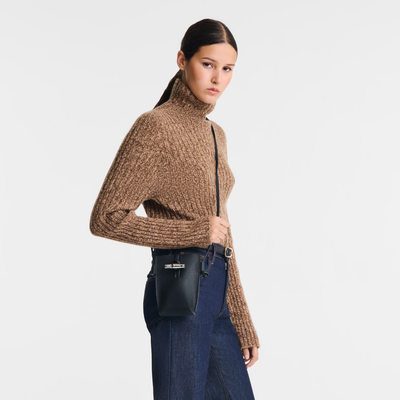 Le Roseau 手机包 , 黑色 - 皮革