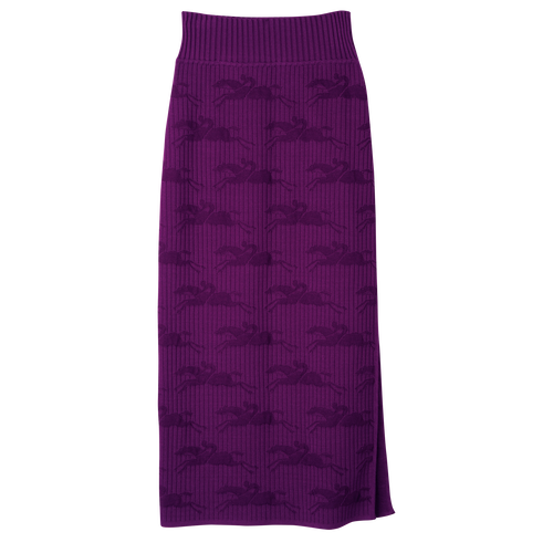 中长半身裙 , 紫色 - 针织 - 查看 1 3