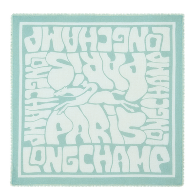 Wavy Summer（浪动夏日） 披肩 , 薄荷绿 - 山羊绒