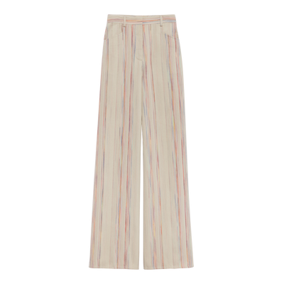 长裤 , 彩虹色 - 提花条纹棉