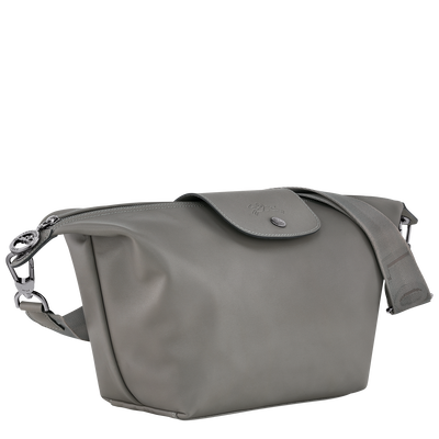 Le Pliage Xtra S Hobo 袋 , 斑鸠灰 - 皮革