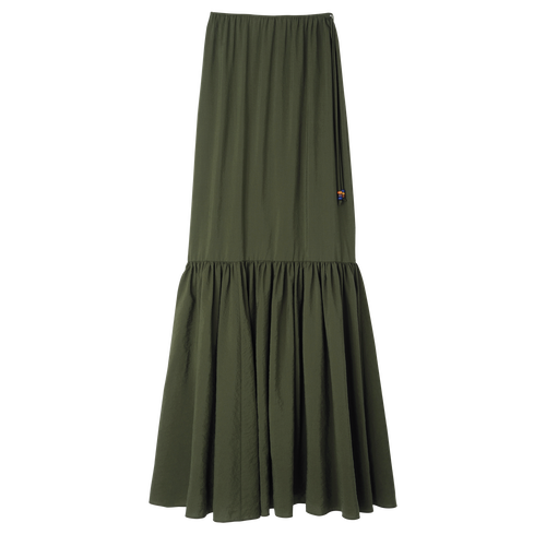 Long skirt , Khaki - Crepe - View 1 of  3