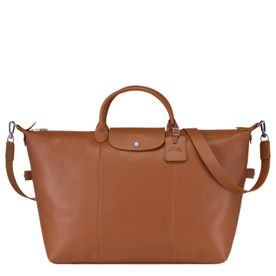 Le Foulonné L Travel bag , Caramel - Leather