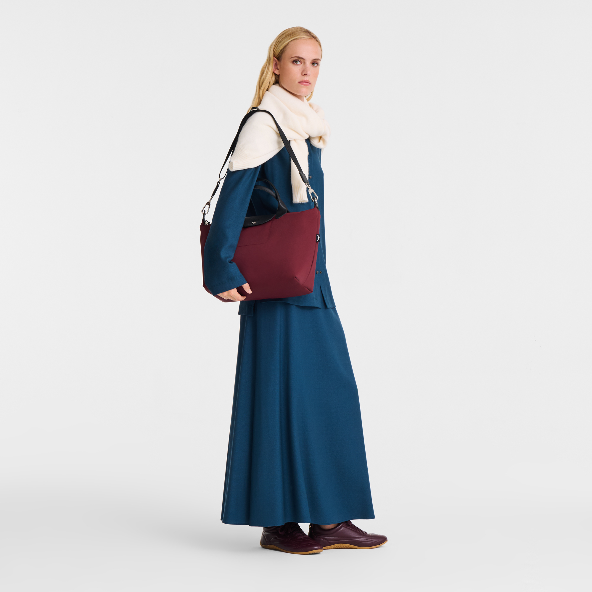 Le Pliage Energy 手提包 L, 勃艮第色