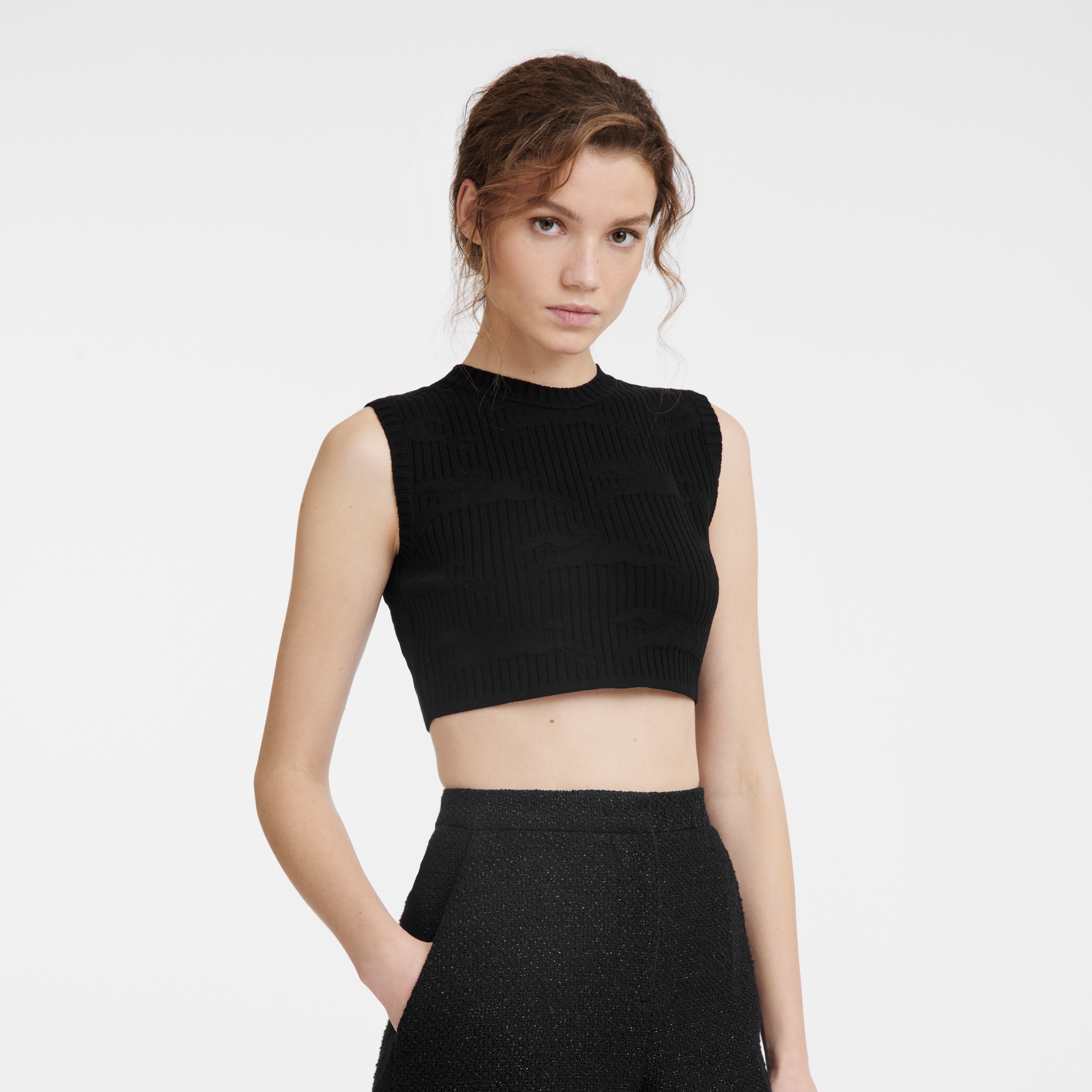 null Sleeveless top, Black