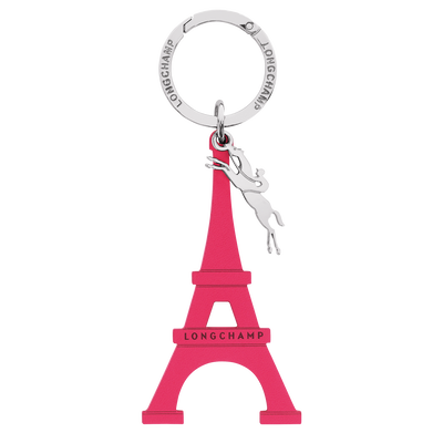 Le Pliage Original Keyring , Pink - Leather