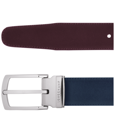 Delta Box Men's belt, Navy/Burgundy