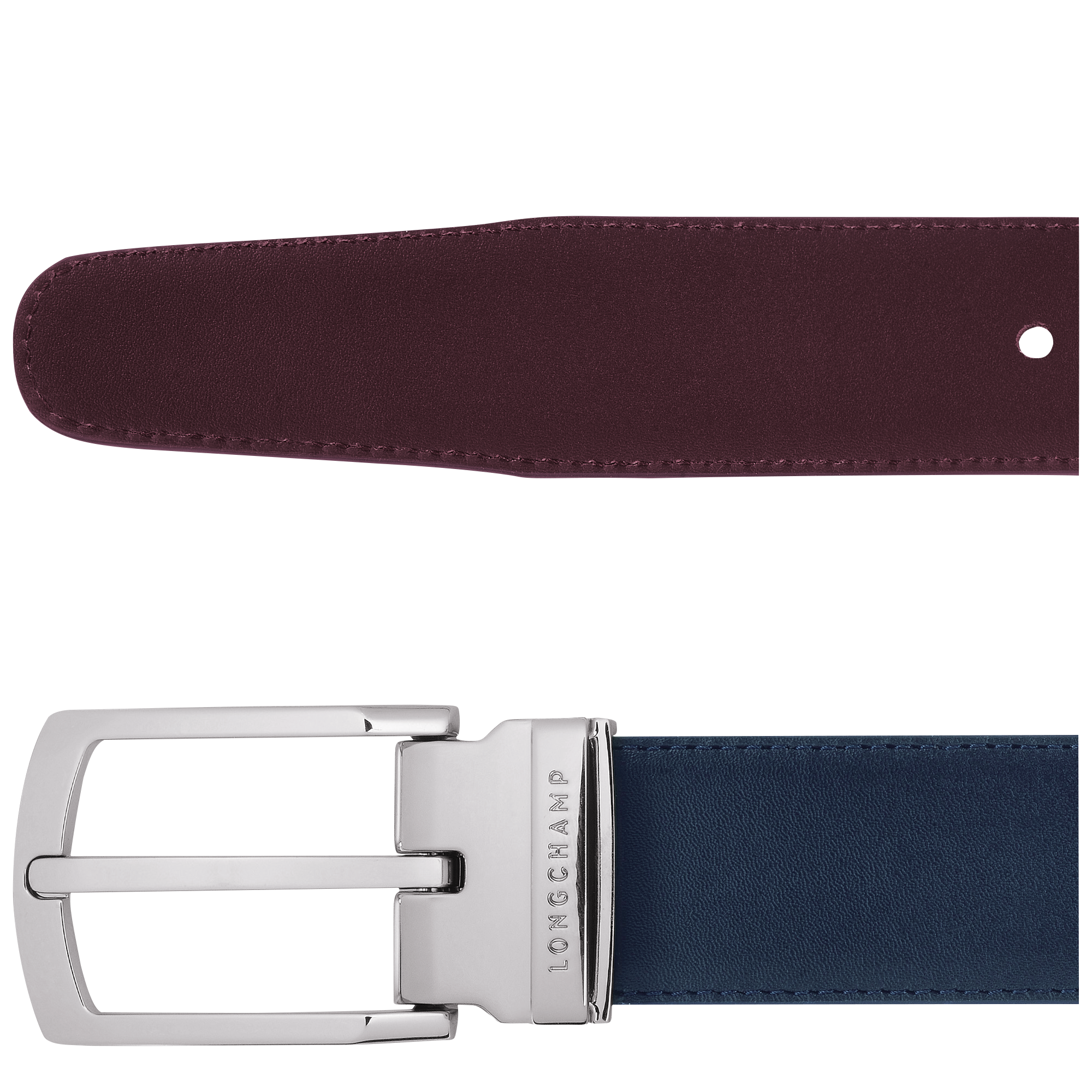 Men's belt, Navy/Burgundy - View 3 of
5 - zoom in Delta Box Men's belt, Navy/Burgundy