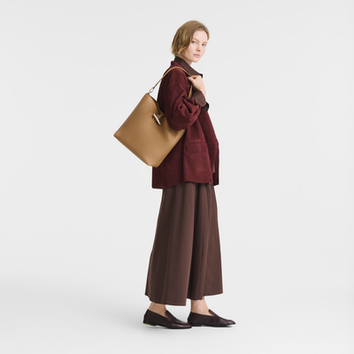 Le Roseau M Hobo 袋 , 胡桃色 - 皮革