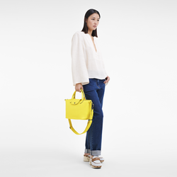Le Pliage Xtra S Handbag , Lemon - Leather
