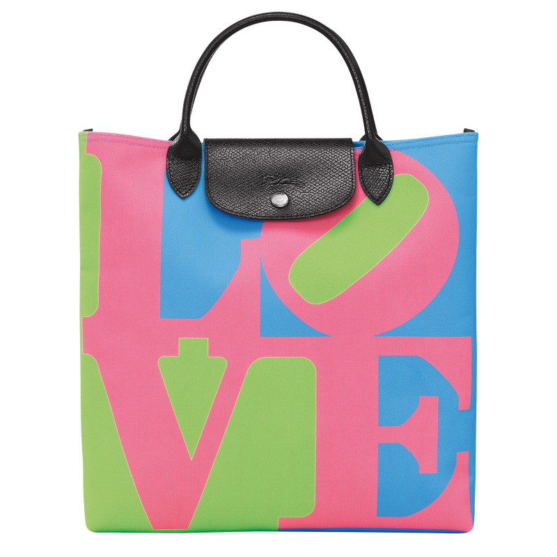 Longchamp x Robert Indiana L 手提包 , 粉红色 - 帆布  - 查看 1 5