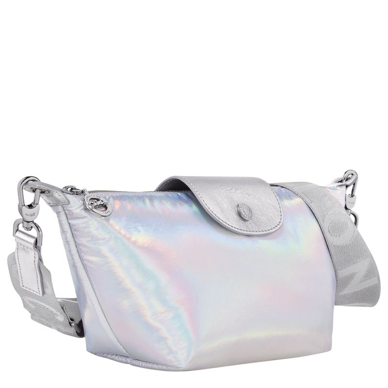 Le Pliage Collection XS Crossbody bag , Silver - Canvas  - View 3 of  6