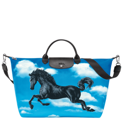 Longchamp x ToiletPaper S Travel bag , Cloud Blue - Canvas