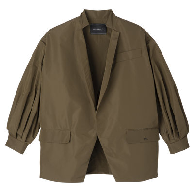 和服式夹克 , 洋蓟绿 - 科技塔夫绸