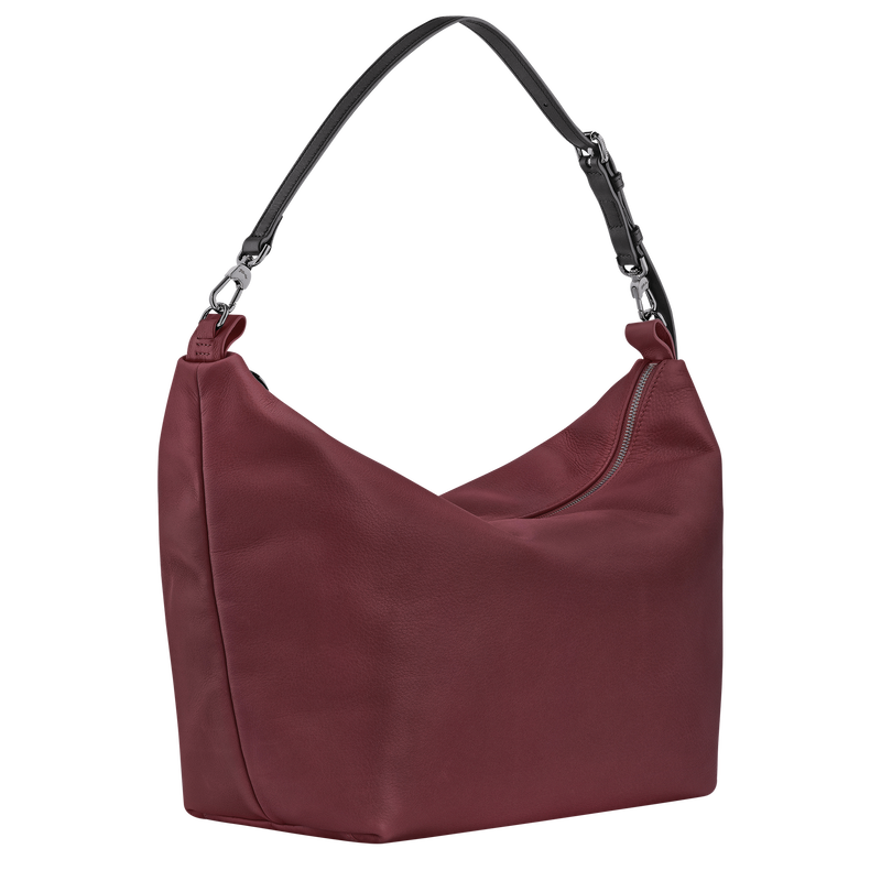Le Slouchy M Hobo 袋 , 石榴色 - 皮革  - 查看 3 6