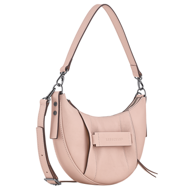 Longchamp 3D 斜挎包 S, 花瓣粉