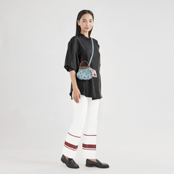 Le Pliage Filet XS 迷你斜挎包 , 珊瑚色 - 帆布