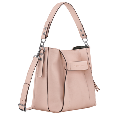 Longchamp 3D 斜挎包 S, 花瓣粉
