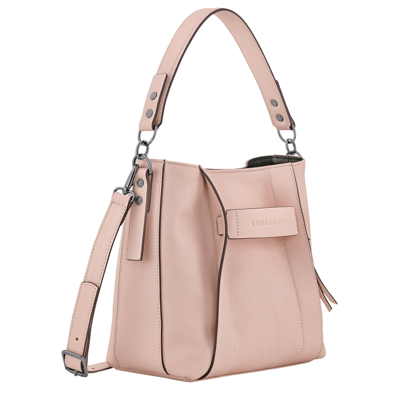 Longchamp 3D S 斜挎包 , 花瓣粉 - 皮革  - 查看 3 4