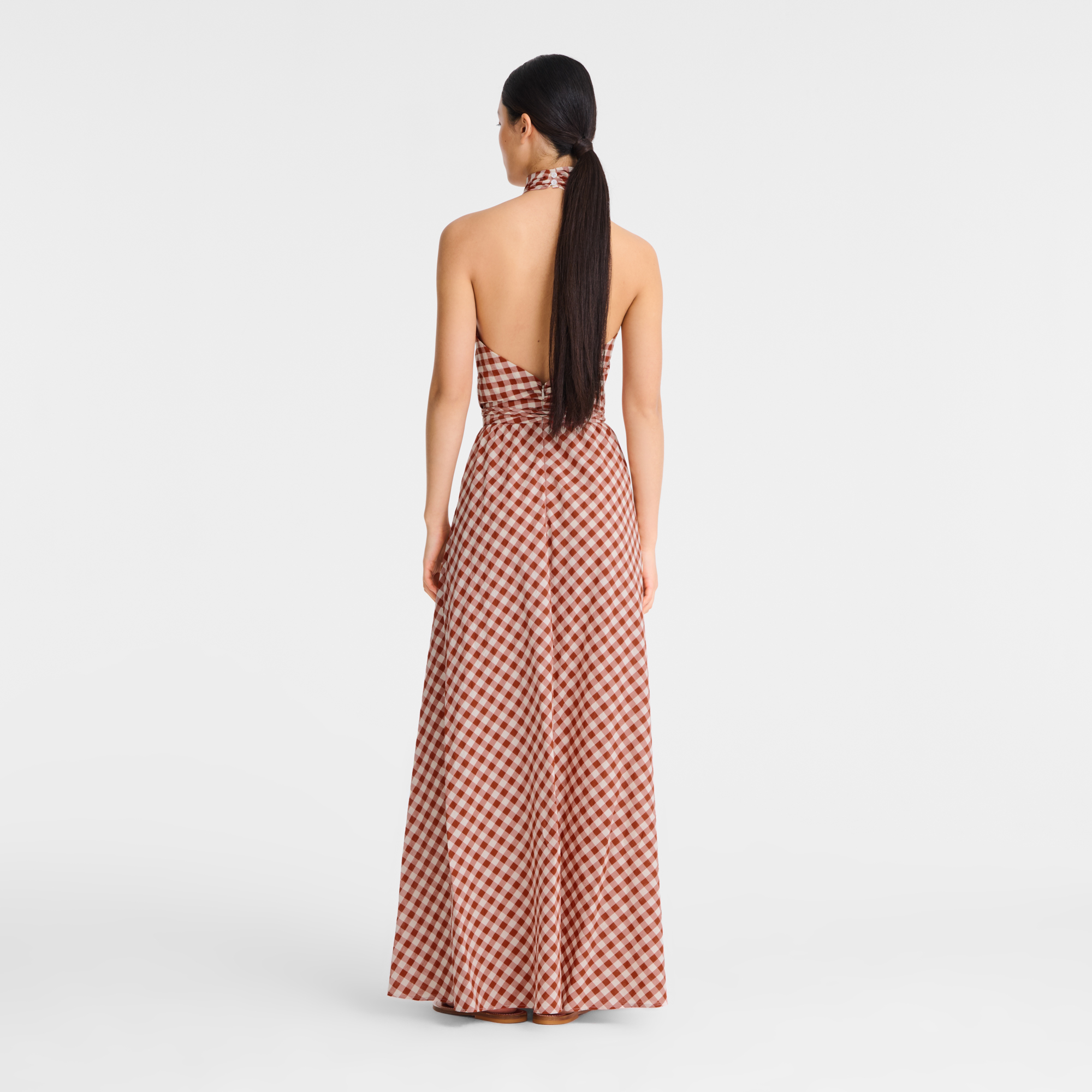 null 长款连衣裙, 深褐色